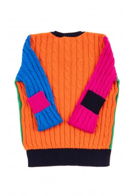 Granatowy rozpinany sweter dziewczęcy, Polo Ralph Lauren