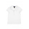 Biała koszulka polo dla dziewczynki, Polo Ralph Lauren