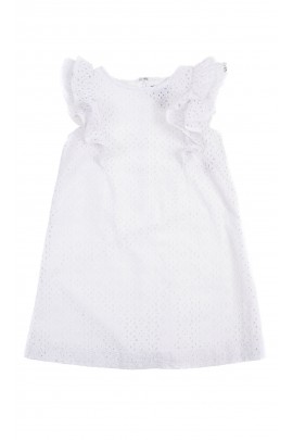 Biała letnia sukienka dziewczęca ażurowa, Polo Ralph Lauren