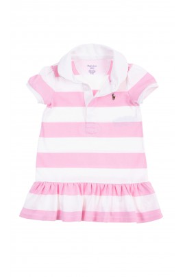 Pastelowa sukienka niemowlęca w paski, Ralph Lauren