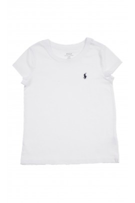 T-shirt dziewczęcy biały, Polo Ralph Lauren