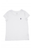 T-shirt dziewczęcy biały, Polo Ralph Lauren