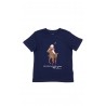Granatowy t-shirt na krótki rękaw z nadrukiem misia, Polo Ralph Lauren