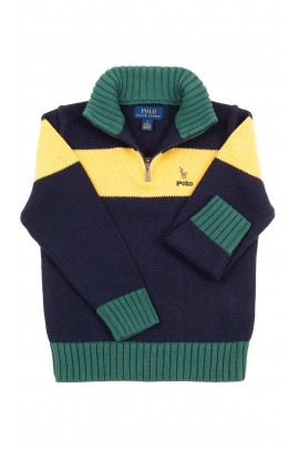 Sweter chłopięcy ze stójką pod szyją, Polo Ralph Lauren
