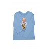 Niebieski t-shirt dzieciecy na dlugi rekaw z misiem-Bear, Polo Ralph Lauren