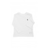 Biały t-shirt niemowlęcy na długi rękaw, Ralph Lauren