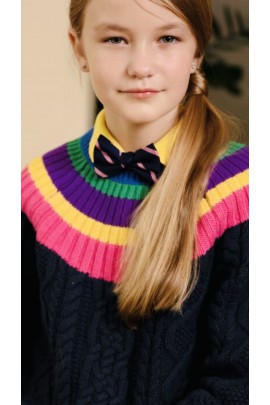 Granatowy ciepły sweter dziewczęcy, Polo Ralph Lauren