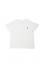 Biały t-shirt chłopięcy na krótki rękaw, Polo Ralph Lauren 