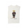 T-shirt bialy na dlugi rekaw z kultowym misiem, Polo Ralph Lauren