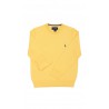 Żółty cienki sweter z bawełny pod szyję, Polo Ralph Lauren