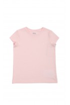 Różowy t-shirt dziewczęcy na krótki rękaw, Polo Ralph Lauren