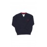 Granatowy sweter chłopięcy w literkę V, Polo Ralph Lauren