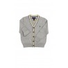 Elegancki szary rozpinany sweter chlopiecy, Polo Ralph Lauren