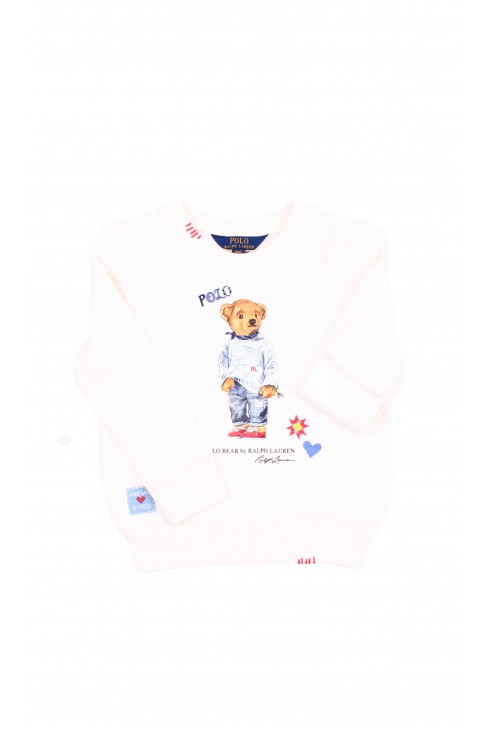 Bluza dresowa dziewczeca z kultowym misiem Polo Bear, Polo Ralph Lauren