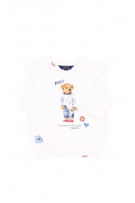 Bluza dresowa dziewczęca z kultowym misiem Polo Bear, Polo Ralph Lauren