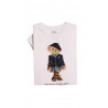 T-shirt dziewczecy na krotki rekaw z kultowym misiem Bear, Polo Ralph Lauren 