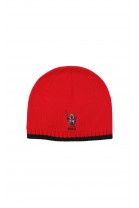 Czerwona czapka chłopięca ocieplona polarem, Polo Ralph Lauren