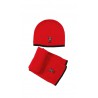 Czerwona czapka chlopieca ocieplona polarem, Polo Ralph Lauren