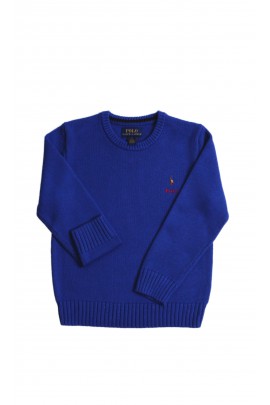 Szafirowy sweter klasy premium, Polo Ralph Lauren