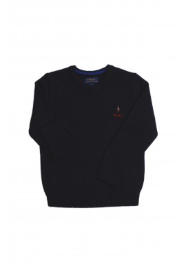 Granatowy sweter klasy premium, Polo Ralph Lauren