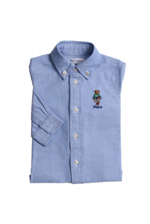 Niebieska elegancka koszula niemowleca oxford, Ralph Lauren