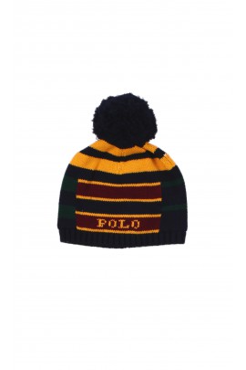 Ciepła czapka wciągana z pomponem, Polo Ralph Lauren