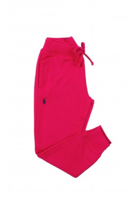 Amarantowe spodnie dresowe dziewczęce, Polo Ralph Lauren