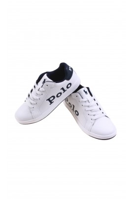 Białe buty sportowe wiązane na sznurowadła, Polo Ralph Lauren