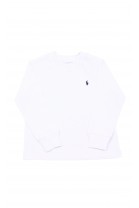 Biały t-shirt na długi rękaw, Ralph Lauren