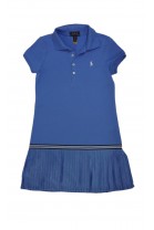Niebieska sportowa sukienka na krótki rękaw, Polo Ralph Lauren