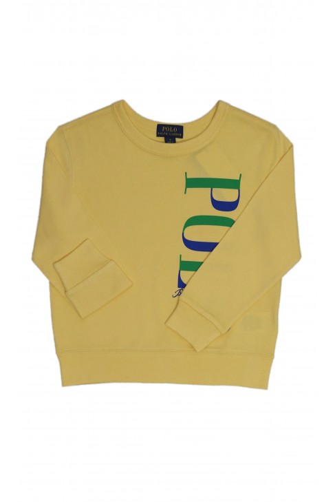 Zolta bluza dresowa z napisem, Polo Ralph Lauren