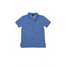 Niebieska koszulka polo w kolorowe koniki, Polo Ralph Lauren