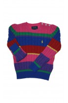 Kolorowy sweter dziewczęcy, Polo Ralph Lauren