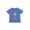 Niebieski t-shirt chlopiecy z kultowym misie Bear, Polo Ralph Lauren