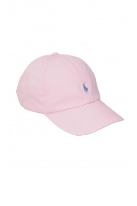 Różowa dziewczęca czapka z daszkiem, Polo Ralph Lauren