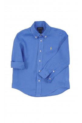 Niebieska koszula lniana chłopięca, Polo Ralph Lauren