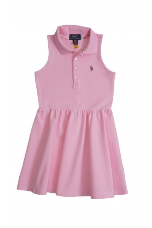 Letnia różowa sukienka dziewczęca, Polo Ralph Lauren