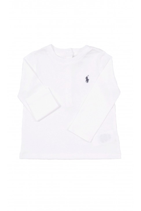 Biały t-shirt na długi rękaw, Ralph Lauren