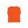 Pomaranczowy klasyczny t-shirt chlopiecy na dlugi rekaw, Polo Ralph Lauren
