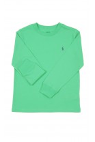 Szmaragdowy t-shirt chłopięcy na długi rękaw, Polo Ralph Lauren