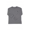 Szary klasyczny t-shirt chlopiecy na dlugi rekaw, Polo Ralph Lauren