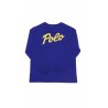 Szafirowy t-shirt chłopięcy na długi rękaw, Polo Ralph Lauren