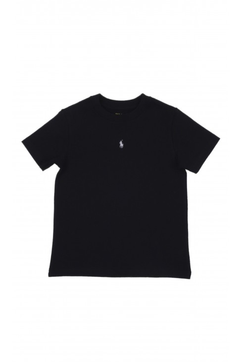 Czarny klasyczny t-shirt na krótki rękaw, Polo Ralph Lauren