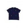 Granatowy chłopięcy t-shirt w koniki, Polo Ralph Lauren