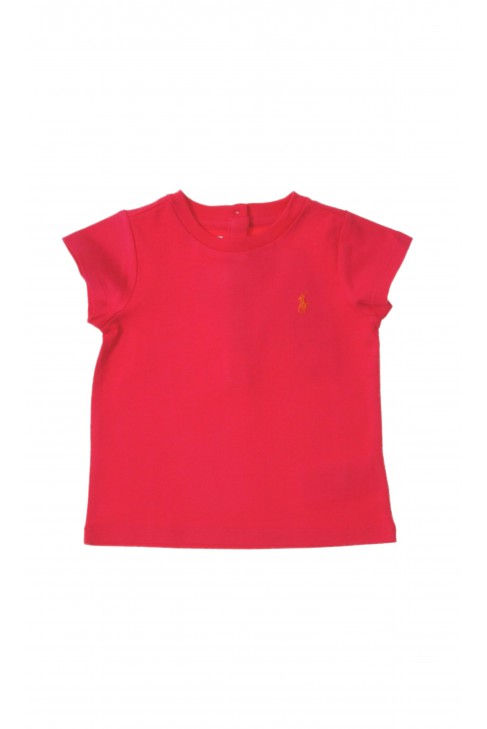 Różowy t-shirt dziewczęcy, Polo Ralph Lauren