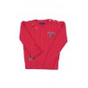 Rozowy warkoczowy sweter dziewczecy przez głowe, Polo Ralph Lauren