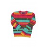 Kolorowy warkoczowy sweter dziewczecy, Polo Ralph Lauren 