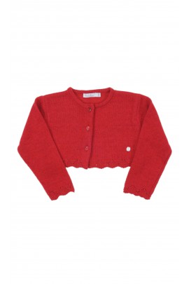 Czerwony sweterek bolerko dziewczęce, Patachou