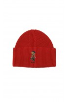 Czerwona gruba czapka wciągana, Polo Ralph Lauren
