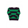 Zielono-granatowy sweter chlopiecy o splocie warkoczowym, Polo Ralph Lauren